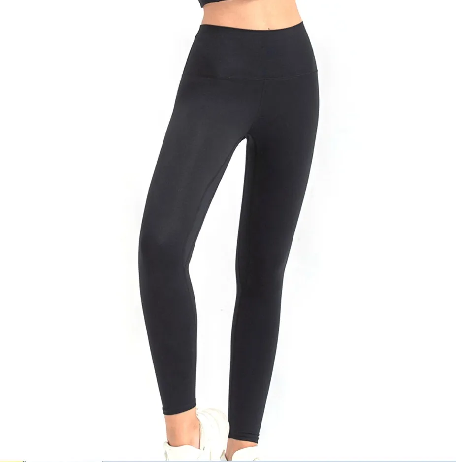

Women's Solid Color Slimming Yoga Pants High Waist Elastic Long Pants With Back Mesh Pocket