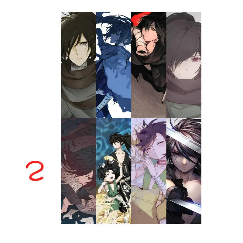 8 шт DORORO Hyakkimaru аниме книга Знаки Водонепроницаемый прозрачный ПВХ пластиковая