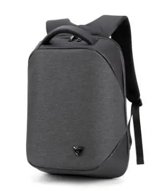 no lock gray Арктический Хантер Анти-кражи Водонепроницаемый USB Для мужчин 15,6 дюймов рюкзак для ноутбука с таможенный замок TSA Тетрадь мужская сумка через плечо - Цвет: no lock gray