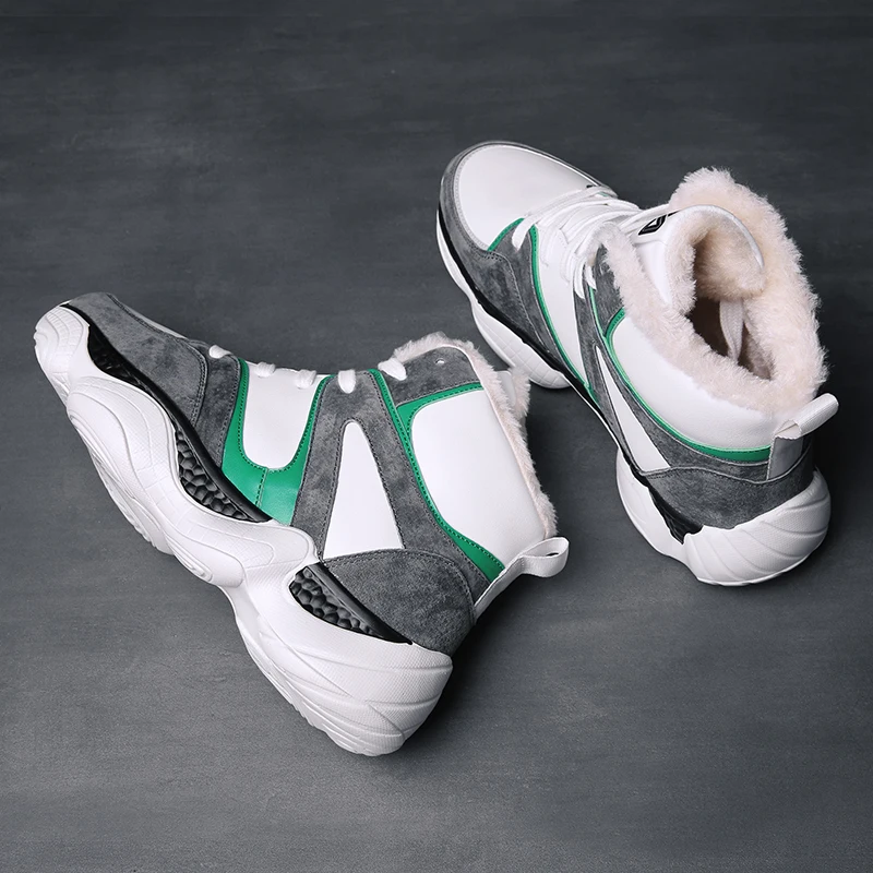 Men Boots Men Winter Super Warm Snow Boots Fur Plush High Top Ankle Boots Waterproof Sneakers Work Shoes Men Botas krasovki