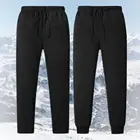 Новинка 2021, повседневные модные зимние мужские крутые спортивные брюки с плюшевой подкладкой, однотонные удобные спортивные брюки с кулиской, женские брюки