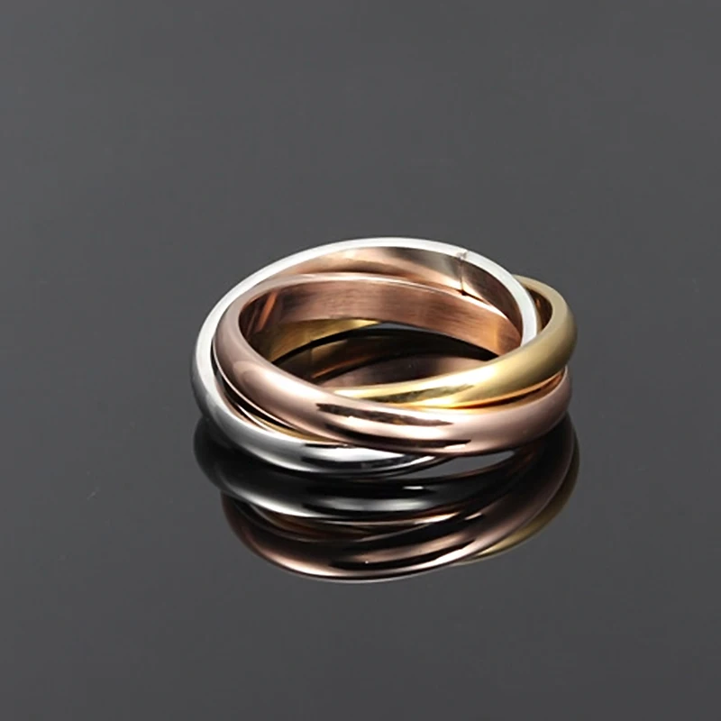 Уникальный набор из 3 колец кольцо для женщин и мужчин нержавеющей стали