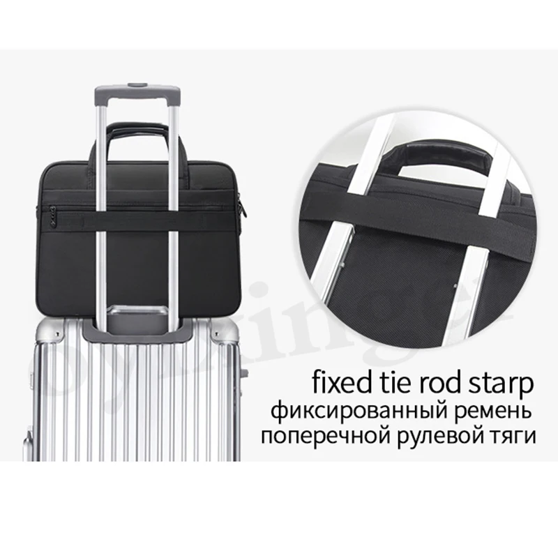 OYIXINGER Men's Business Laptop Bag For 14inch Computer Handbag Waterproof Oxford Male Shoulder Bags Document Travel Briefcase