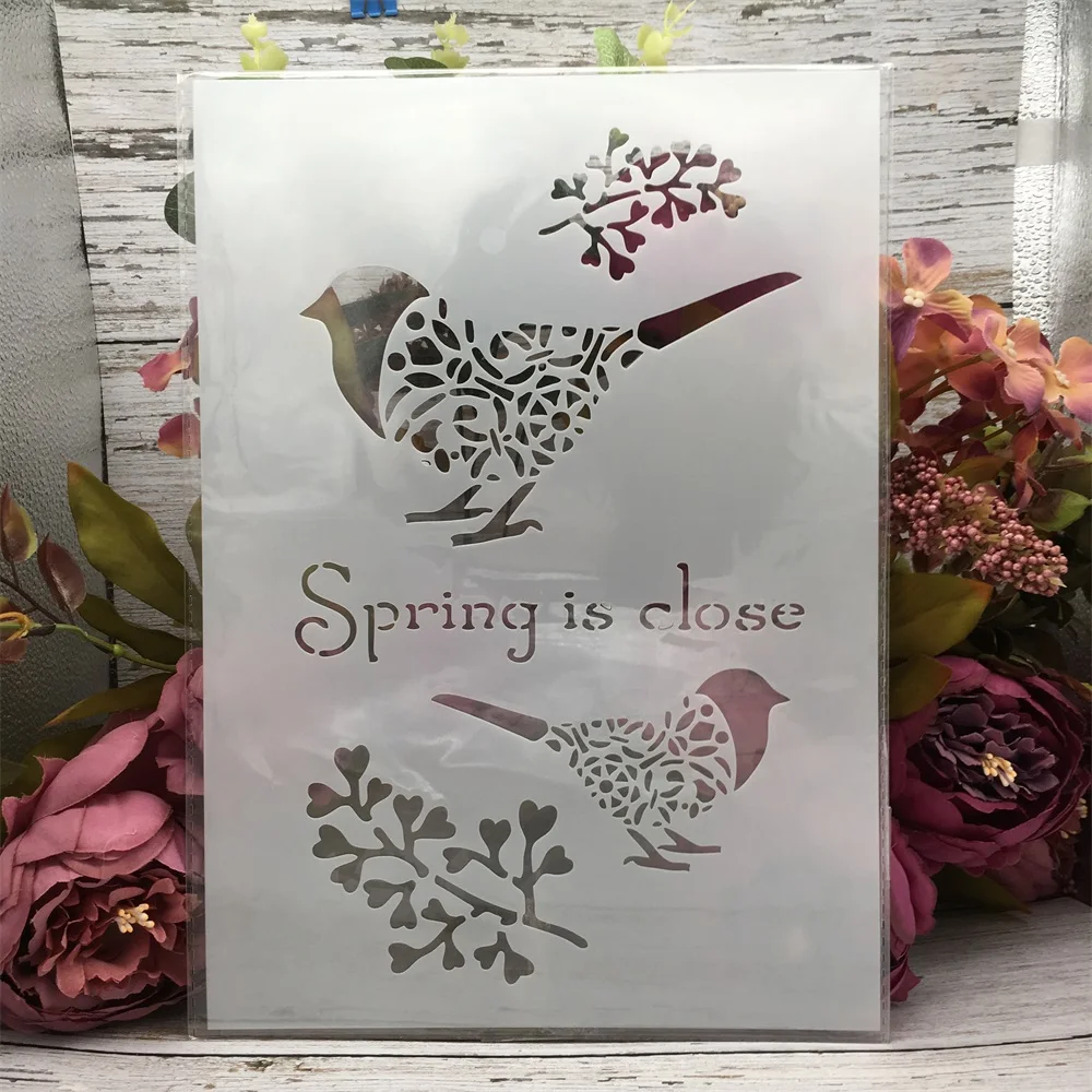 Трафареты для стен с изображением весны А4 29 х21 см|Трафареты| |