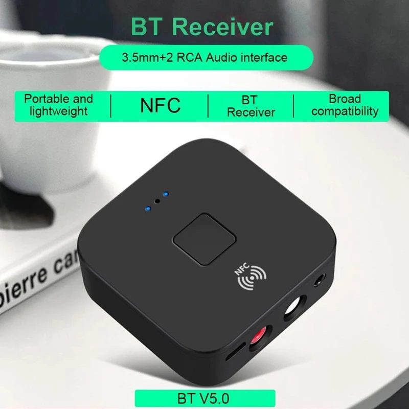 WB11 Bluetooth 5 0 приемник беспроводной o адаптер APT X NFC CVC6.0 с микрофоном AUX Out для
