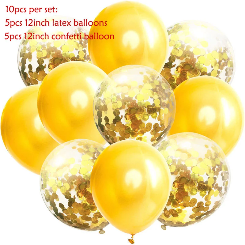10pcs/lot Glitter Confetti Latex Balloons Romantic Wedding Decoration Baby Shower Birthday Party Decor Clear Air | Дом и сад