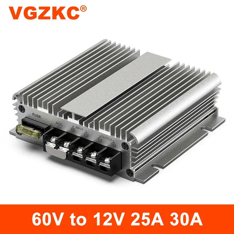 VGZKC 48 в 60 в до 12 в 25 А 30 А постоянный ток регулятор мощности 40-72 В до 12 в автомобильный модуль питания