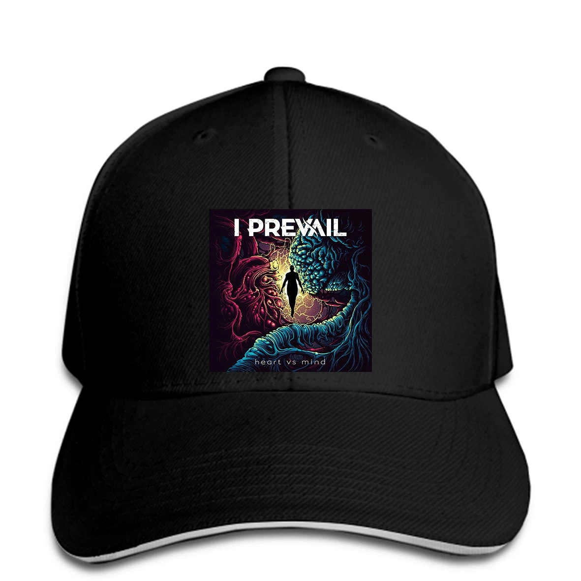 

Baseball cap Men I Prevail Post Hardcore Band Music Albums Page Print hat Baseball caps Men's Funny Black T-Shir