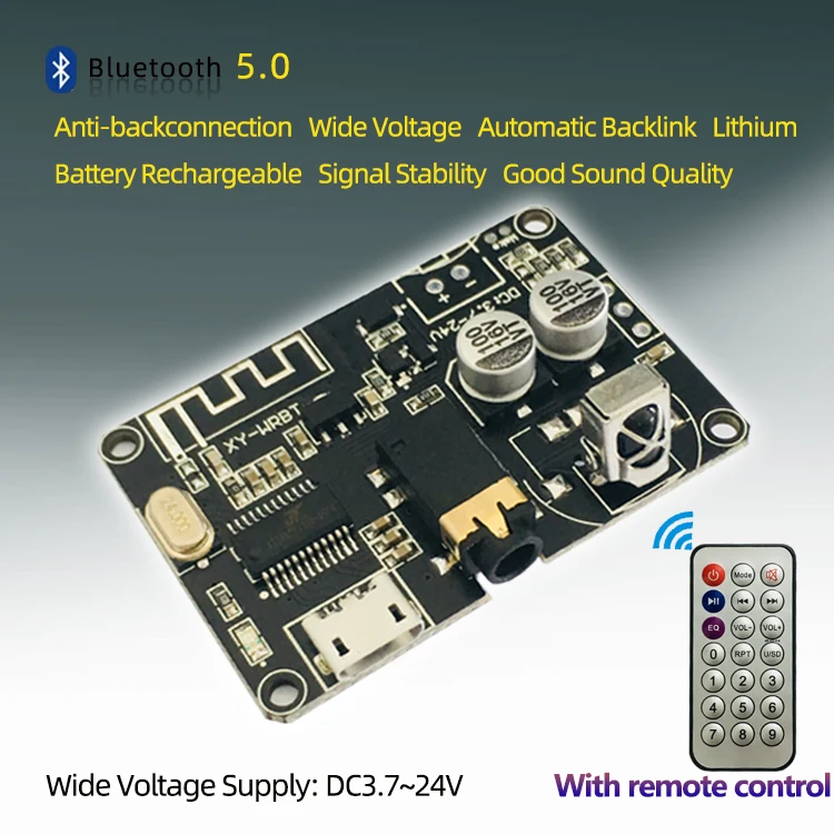 XY-WRBT DC 3 7-24V беспроводной Bluetooth 5 0 аудио ресивер декодеры стерео мм адаптер для