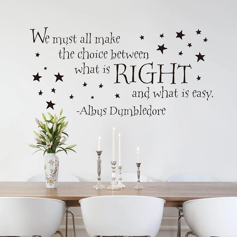 

Albus Quotes HarrPotter Wall Sticker -What is right and What is easy