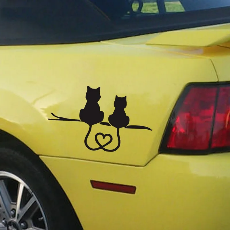 Виниловая наклейка графика 3D сторона милый кот тело для транспортных средств