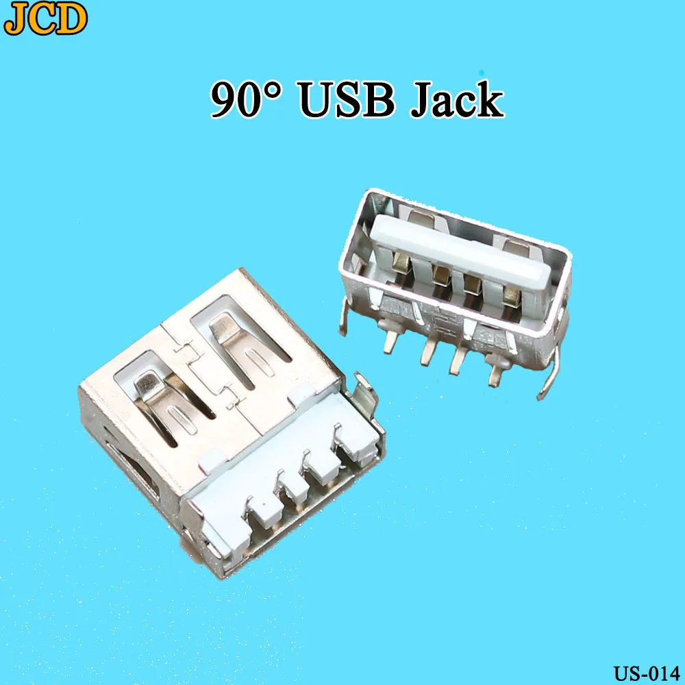 JCD 10Pcs/lot USB Type A Standard Port Female Solder Jacks Connector PCB Socket USB-A type 90 Degrees Rimless | Обустройство дома