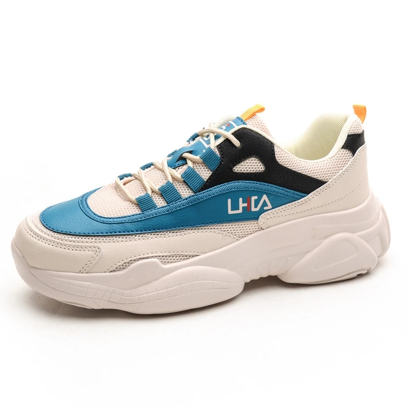 

SONECHOKI Chunky Shoes Men Hard-Wearing Sneakers Height Increasing Platform Light Walking Shoes Outdoor Casual Sport Trainer