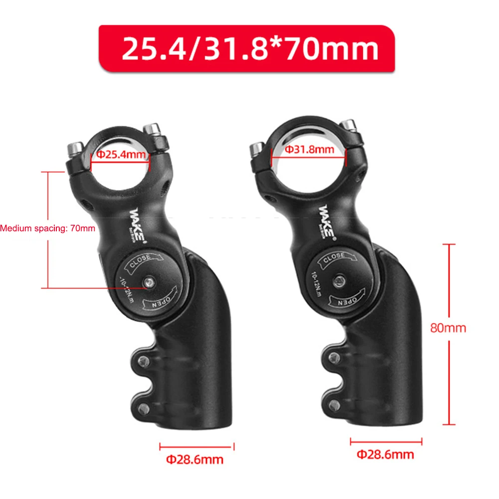 

Bike Adjustable Stem Bicycle Handlebar Extension Rise Aluminum Alloy MTB Bike Stem Bicycle Handlebar Heightening Stems