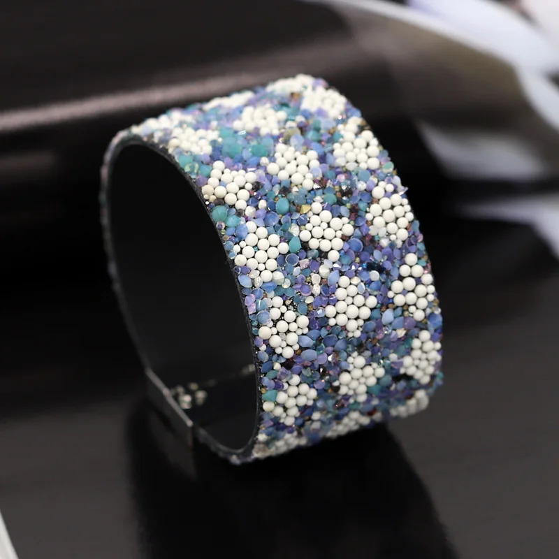 Vonnor Jewelry Витые браслеты для Для женщин женские кожаные Браслеты с красочными Бусины и бисер магнит застежка Браслеты