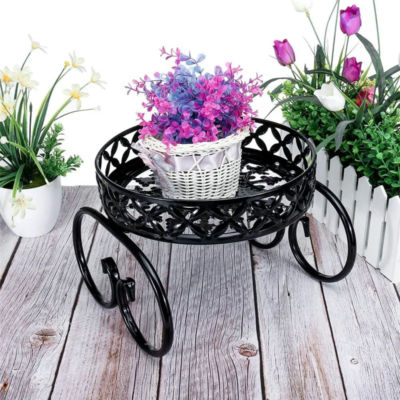 

2PCS Raised Metal Pot Plant Stand Shelf Garden Indoor Outdoor Tall Patio Flower Display Holder Rack