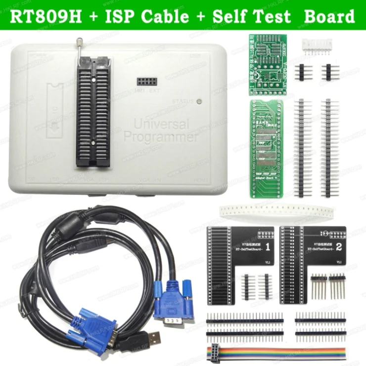 RT809H SelfTestBoard RT809H+ многоцелевое крепление ISP-Board-DuPont адаптер EMMC-Nand FLASH чрезвычайно быстрый Универсальный программатор - Цвет: RT809H SelfTestBoard
