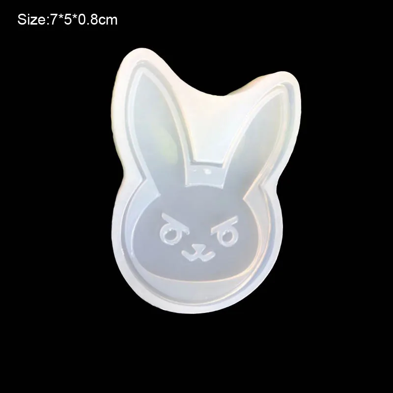 Popular1PC Кролик Подвеска со свиньей DIY силиконовая высушенная форма цветок