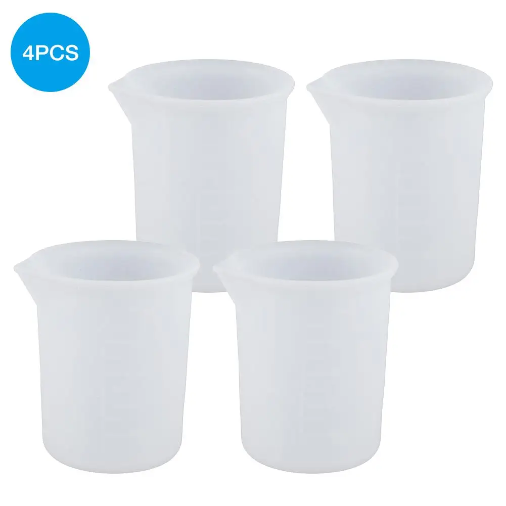 4 шт./компл. силиконовый мерный стаканчик ручной работы сделай сам прозрачный