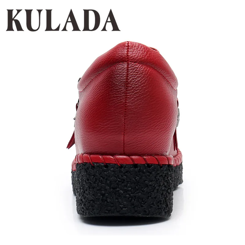 Женские повседневные ботинки KULADA удобная двухсторонняя обувь на платформе