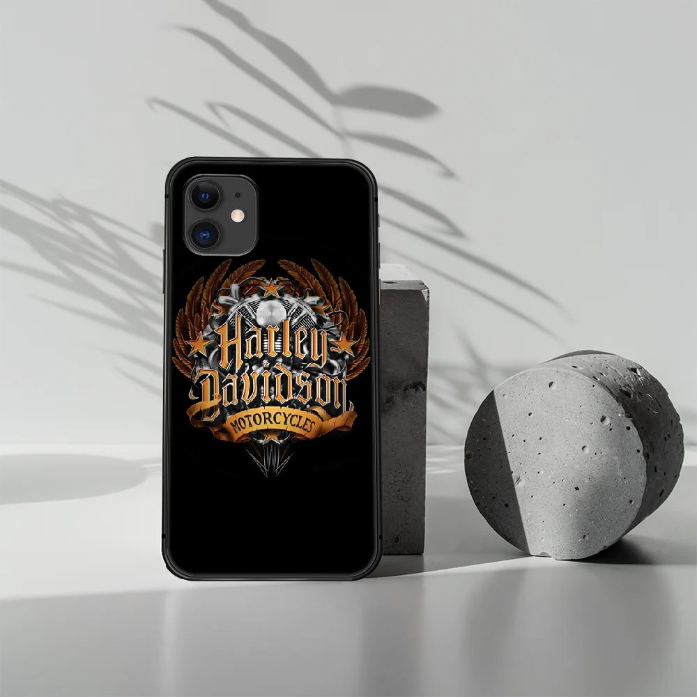

Harley-Davidson Phone Case Cover Hull For iphone 5 5s se 2020 6 6s 7 8 12 mini plus X XS XR 11 PRO MAX black Coque Silicone Cell