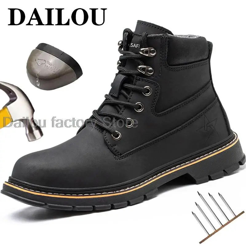 Высококачественная рабочая обувь для ботинок Martin Мужская защитная кожаные