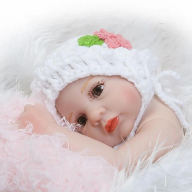 

26cm Looking Lifelike Realistic Baby Girl Silicone Newborn Care Easy Washable To 54DA