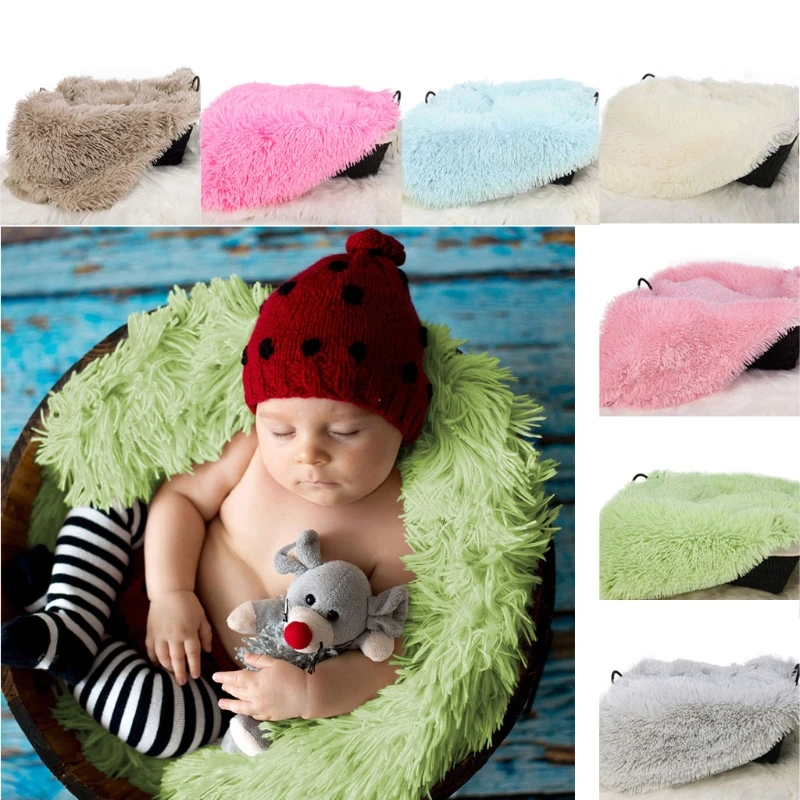 

Newborn Baby Faux Fur Photograph Prop Blanket Infant Sleeping Swaddle Blankets