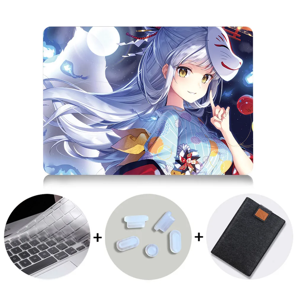MTT милый чехол для ноутбука Macbook Air Pro retina 11, 12, 13, 15 дюймов с сенсорной панелью, мультяшный чехол с аниме, 13,3 дюймов, сумка для ноутбука - Цвет: MB05