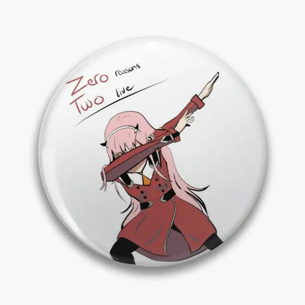 Zero Two Dab  Soft Button Pin Collar Gift Badge Cute Hat Jewelry Clothes Fashion Metal Cartoon Creative Decor Lover Funny