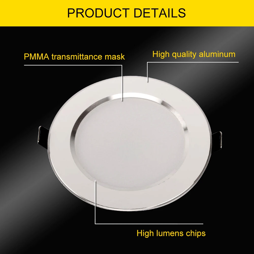 Круглая Встраиваемая Светодиодная потолочная лампа 6 Вт 8 12 16 220 В|Полочные