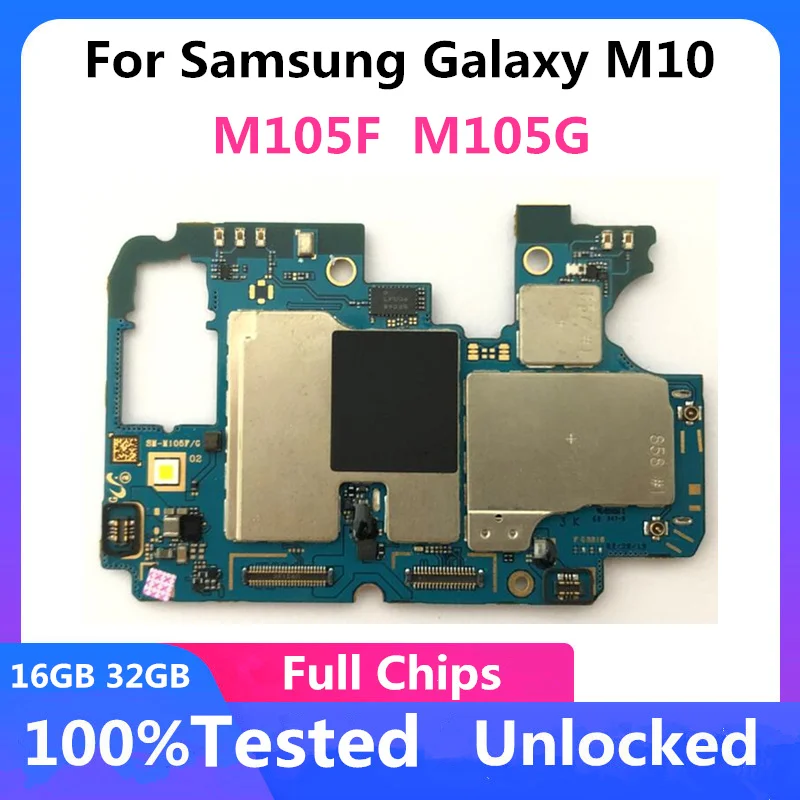 Оригинальная разблокированная материнская плата для Samsung Galaxy M10 M105F M105G 16 ГБ 32