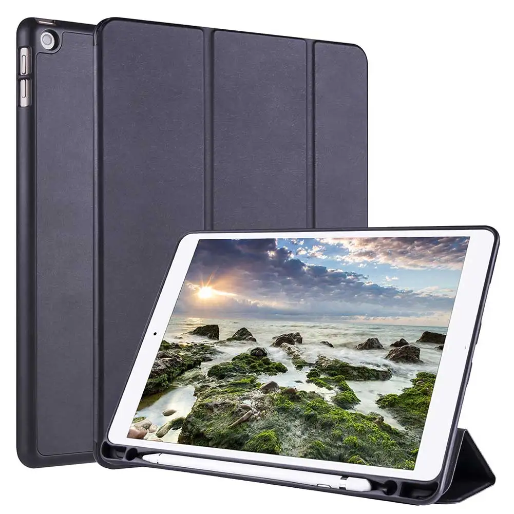 Чехол для iPad 7 10 2 дюйма Air 3 2019 Pro 5 чехол планшета с карандашом кожаный флип умный Mini
