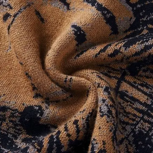 

2020 Autumn Winter Plus Size Vintage Floral Knit Dress Elegant Ladies Long Sleeve Pullover Retro Style A-Line sweater Dress G71