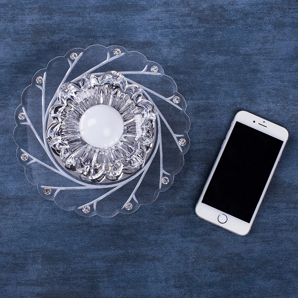 Современный светодиодный хрустальный потолочный круговой светильник красочный