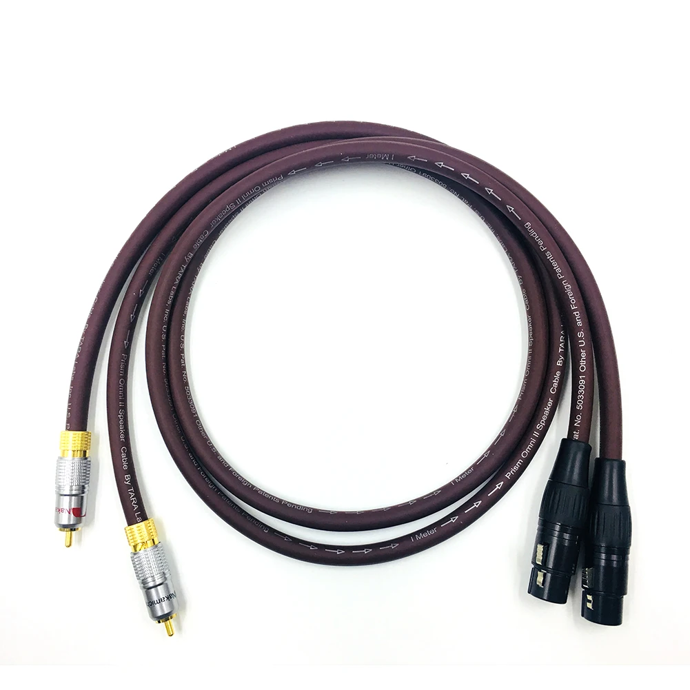 1 пара Hi end HIFI 2RCA TO 2XLR OFC PCOCC Female XLR к Male RCA аудио кабель кабели проводная линия|Кабели