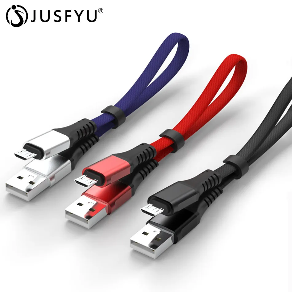 Портативный 30 см USB кабель Micro Type C зарядное устройство 2.4A Быстрая зарядка для Xiaomi 9
