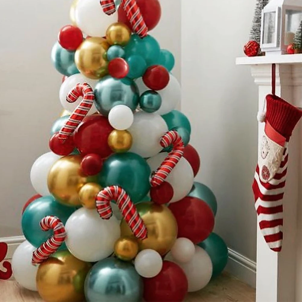 Kit de arco de guirnalda para decoraci&oacute;n navide&ntilde;a, 115 piezas, &aacute;rbol de Navidad, oro, verde, perla, verde oscuro, 2022 piezas-2