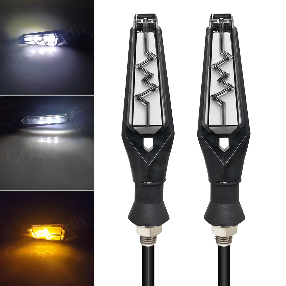 

Universal 10mm Motorcycle Scooter Turn Signal Indicator Blinker Light LED Flasher Water Flowing Lamp Fit For KTM Ducati Harley