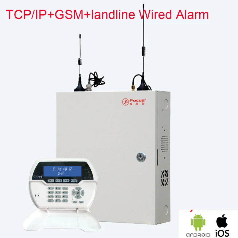 DIY FC 7688 Plus промышленная Проводная система сигнализации TCP/IP GSM PSTN с поддержкой WebIE и