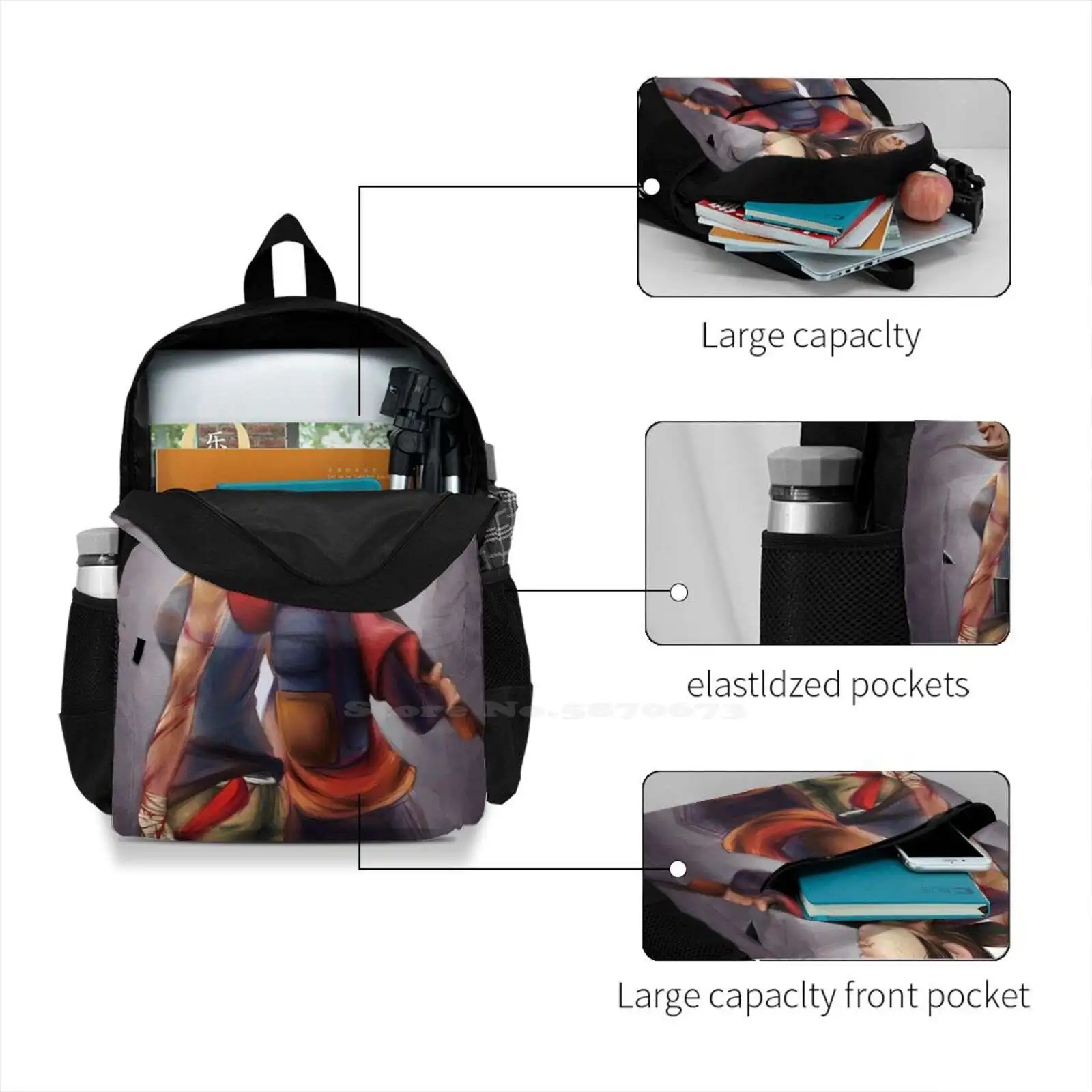 Kill ɾm Dead Лидер продаж Школьный рюкзак Модные сумки Lara Croft Ellie The Last Of Us Tomb Raider Guns