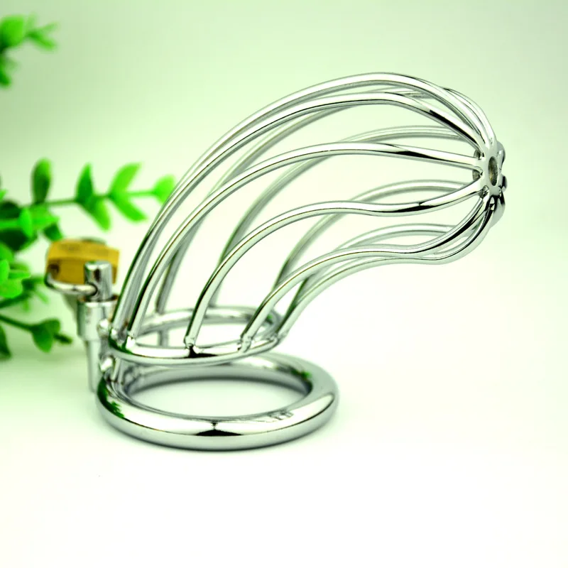 Кудрявые стальные Мужские клетки для пениса блокирующее устройство верности CBT