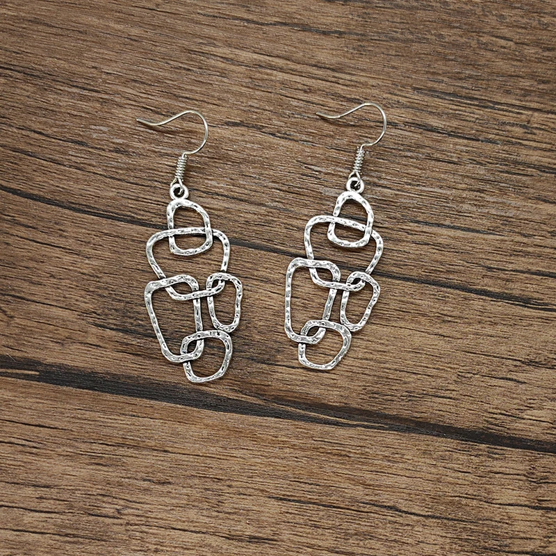 Женские серьги с кисточками WICHMOMO Ретро стиль серебро цинковый сплав