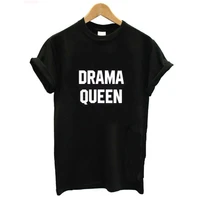 drama queen letter print t shirt women short sleeve o neck loose tshirt 2020 summer fashion women tee shirt tops