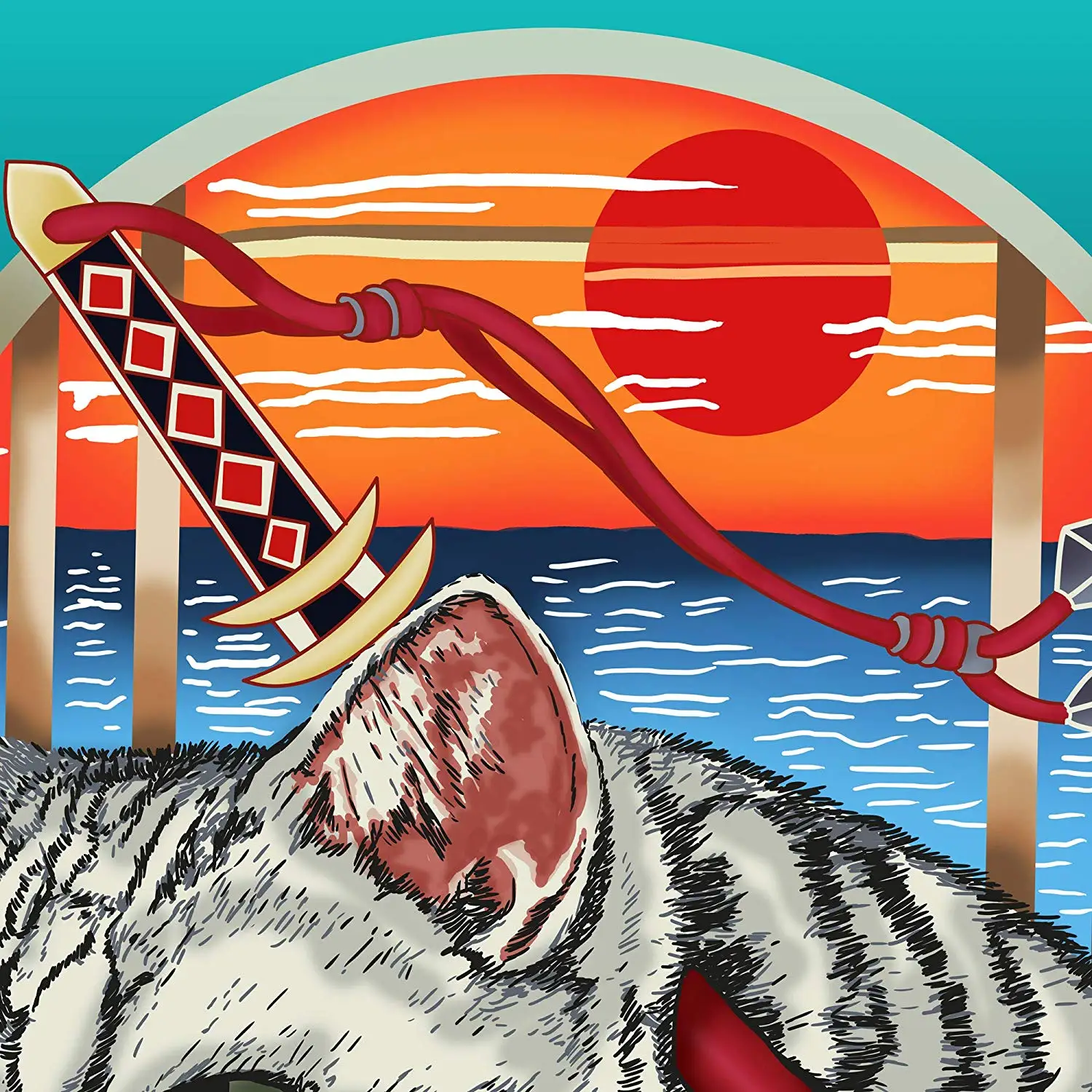 Крутая кошка самурайский котенок крутая японская Ванная комната Декор установка