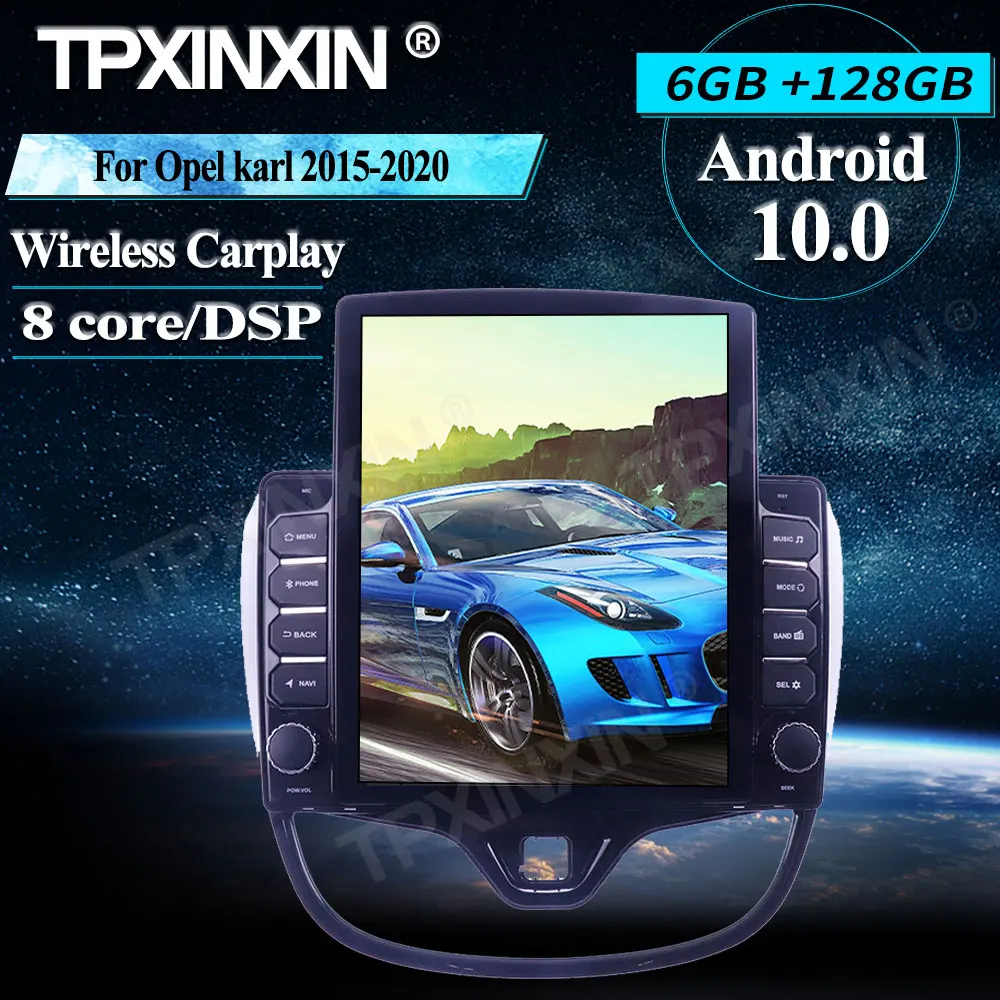 구매 Opel Karl 2015-2020 안드로이드 10 128G 무선 카플레이 터치 스크린 스테레오 수신기 자동차 GPS 네비게이션 라디오 플레이어 라디오, 오펠 칼용