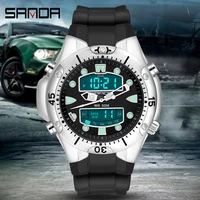 sanda brand new sports multifunctional electronic watch outdoor waterproof watch male and female student quartz watch orologio u