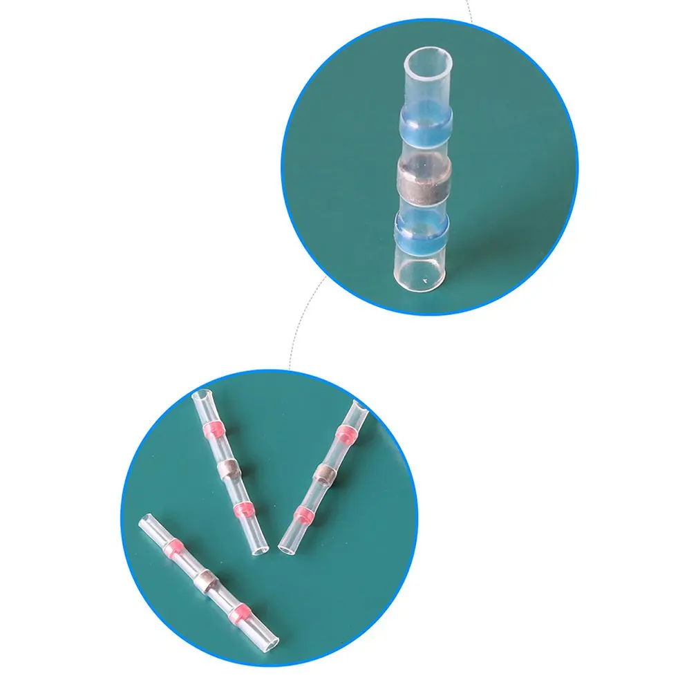 Heat Shrink Tin Ring Waterproof Soldering Tube Terminal Block Set 0.25-6 Square Medium Docking |