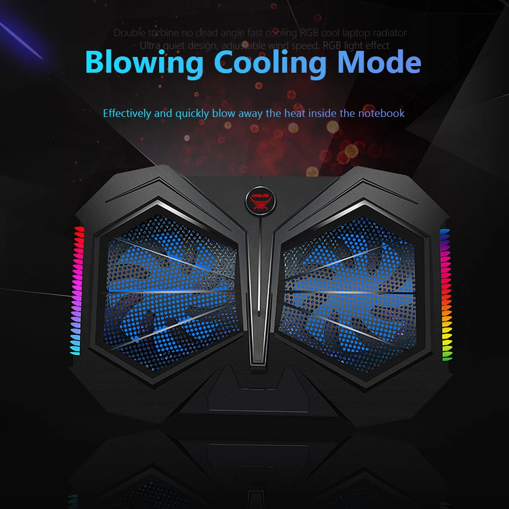 

Охлаждающий держатель, поддержка ноутбуков, компьютеров, регулируемые тихие вентиляторы охлаждения процессора, RGB радиатор, вентилятор, ра...