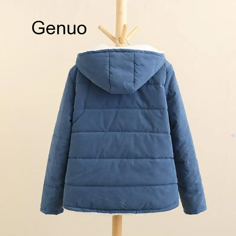 Женские Зимние флисовые парки пальто новые корейские повседневные куртки